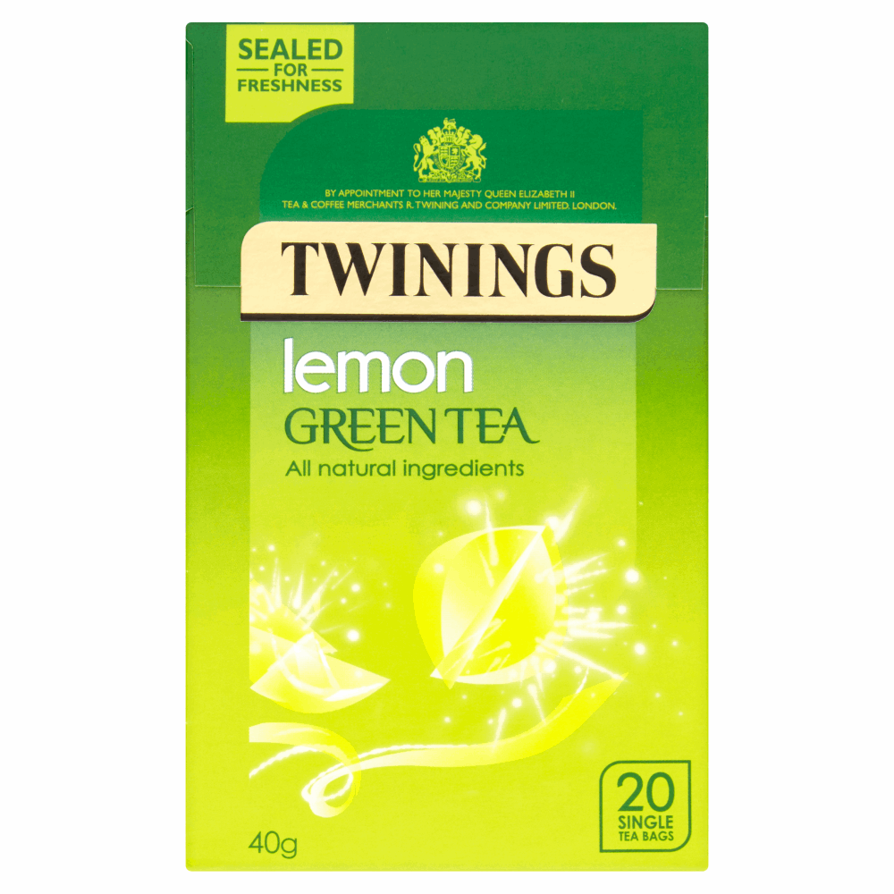 Twinings Lemon Green Tea 20 Single Tea Bags 40g by British Store Online