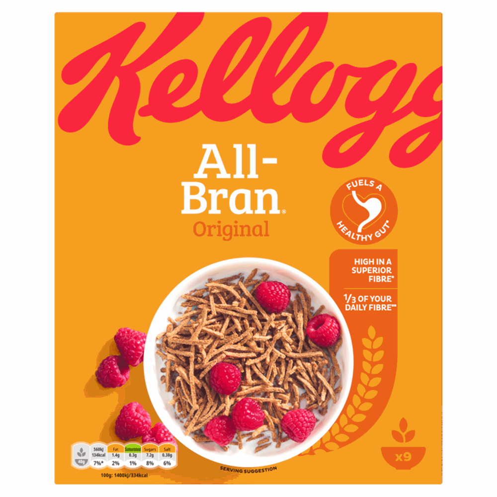 Kellogg's All-Bran Cereal, 375g by British Store Online