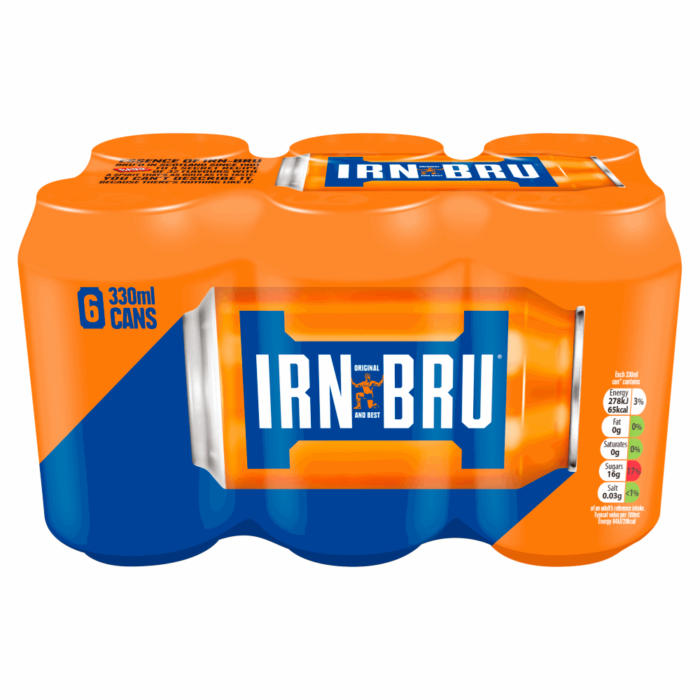 IRN-BRU 6 x 330ml Cans by British Store Online