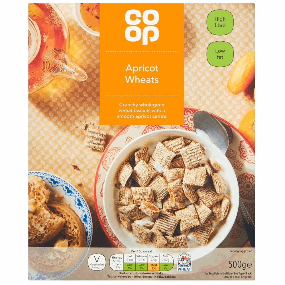 Co Op Apricot Fruit Wheats 500g by British Store Online