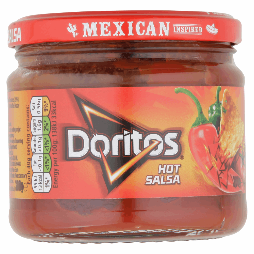 Doritos Hot Salsa Dip 300g By British Store Online 0807