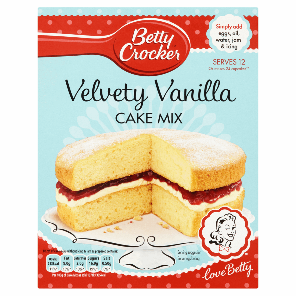 Betty Crocker Velvety Vanilla Cake Mix 425g By British Store Online