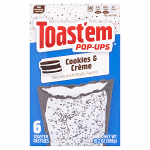 Toast'em Pop-Ups 6 Cookies & Crème Toaster Pastries 288g Image