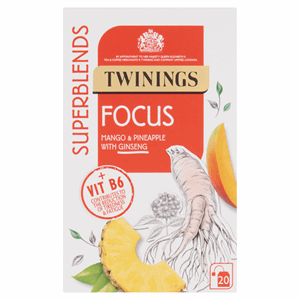 Twinings Superblends Focus Mango & Pineapple with Ginseng Tea Bags 20s Image