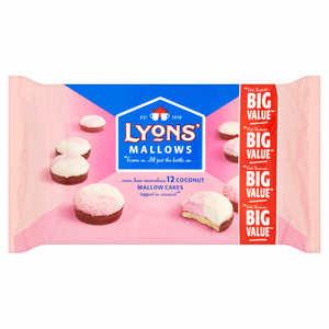 Lyons' 12 Coconut Mallow Cakes 250g Image