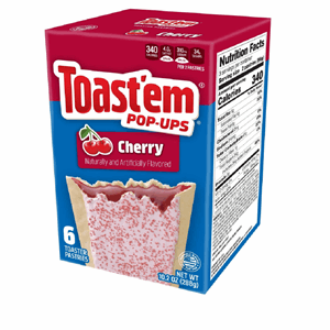 Toast'em Pop-Ups 6 Frosted Cherry Toaster Pastries 288g Image