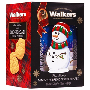 Walkers Mini Shortbread Festive Shapes 150g Image