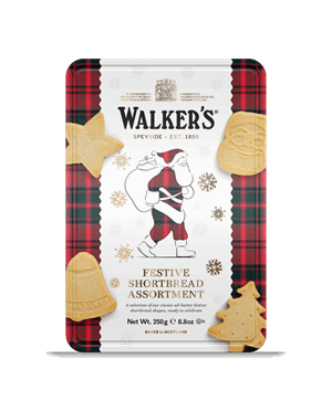 Walkers Festive Shortbread Santa Tin 250g Image