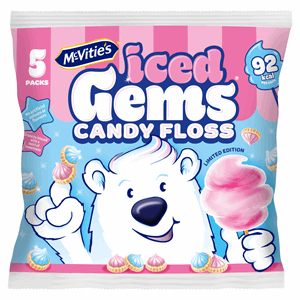 McVitie's Iced Gems Candy Floss Flavour 5 x 23g Image