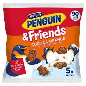 Mcvitie's Penguin & Friends Cocoa & Orange Flavour Biscuit Shapes 5pk Image