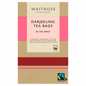 Waitrose Fairtrade Darjeeling Teabags 50s Image