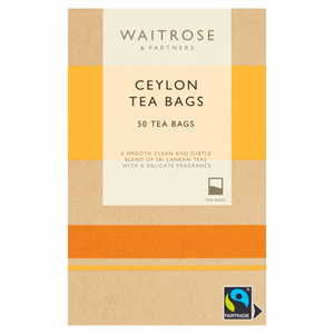 Waitrose Fairtrade Ceylon Teabags 50s Image