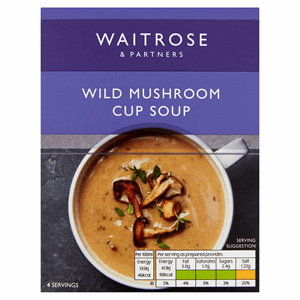 Waitrose Rich & Earthy Wild Mushroom Cup Soup4x24g Image