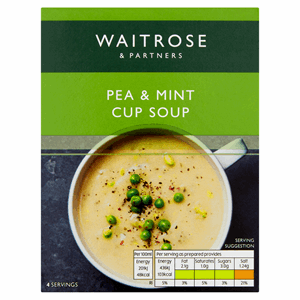 Waitrose  Pea & Mint Cup Soup 4 x 27g (108g) Image