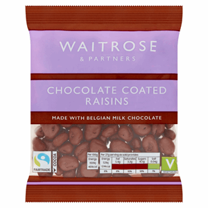 Waitrose Chocolate Coated Raisins 135g Image