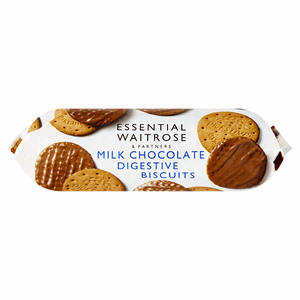 Essential Waitrose Milk Chocolate Digestive Biscuits 300g Image