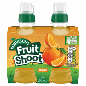 Robinsons Fruit Shoot Orange 4 x 200ml Image