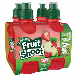 Robinsons Fruit Shoot Summer Fruits 4 x 200ml Image