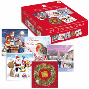 Boxed Christmas Cards Bumper Box 25 pack Image