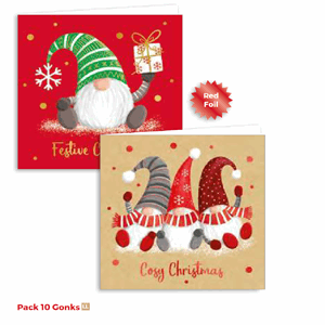 Boxed Christmas Cards Gonks 10 pack Image