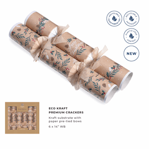 Christmas Crackers  Eco Kraft Premium 6 x 14