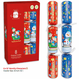 Christmas Crackers Novelty Character 8 x 12