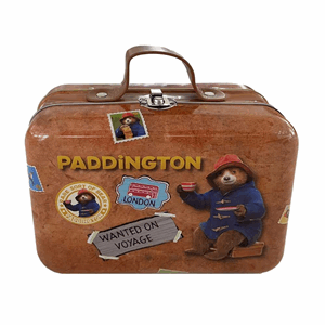 Paddington Bear Brown Suitcase Shortbread & Teabags Tin 531g Image