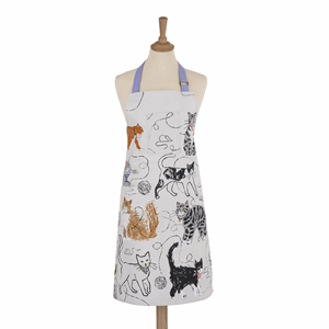 Ulster Weavers Feline Friends Apron - Cotton One Size in Grey Image