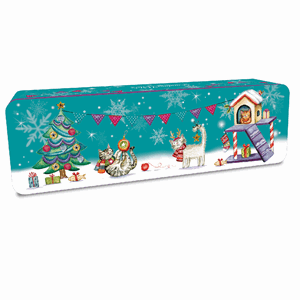 Grandma Wild's Embossed Cats Christmas Party Tin 200g Image