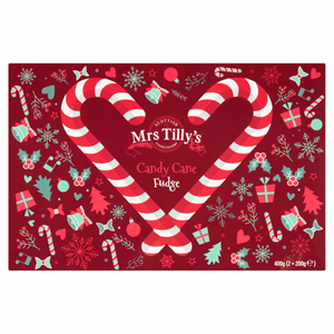 Mrs Tilly's Candy Cane Fudge Gift Box 400g Image