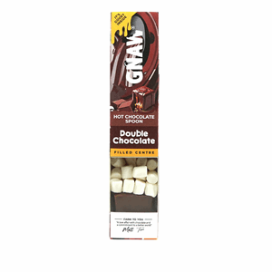 Gnaw Double Chocolate Gooey Centre Hot Chocolate Spoon With Marshmallows 45g Image