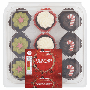 Supervalu Christmas Cupcake Platter 9pk 340g Image