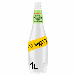 Schweppes Slimline Elderflower Tonic Water 1ltr Image