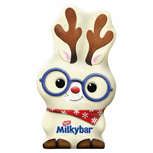 Milkybar Reindeer White Chocolate Christmas Figure 88g Image