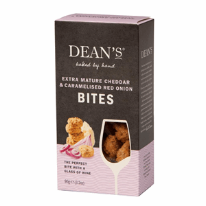 Dean's Extra Mature Cheddar And Caramelised Red Onion Bites 100g Image