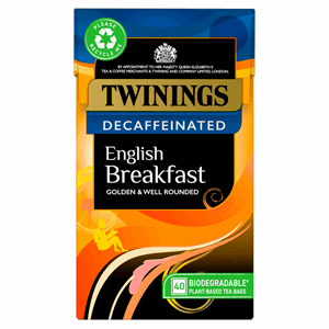 Twinings English Breakfast Decaffeinated 40 Tea Bags 109g Image