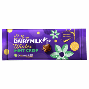 Cadbury Dairy Milk Winter Mint Crisp Chocolate Bar 360g Image