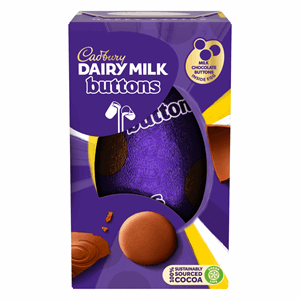 Cadbury Dairy Milk Giant Buttons Chocolate Easter Egg 96g Image