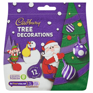 Cadbury Milk Chocolate Tree Decorations 72g Image