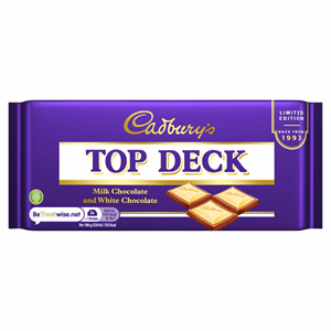 Cadburys Top Deck Milk Chocolate and White Chocolate 95g Image