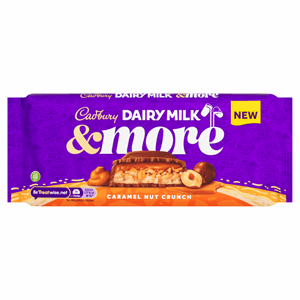 Cadbury Dairy Milk &More Caramel Nut Crunch Milk Chocolate Bar 200g Image