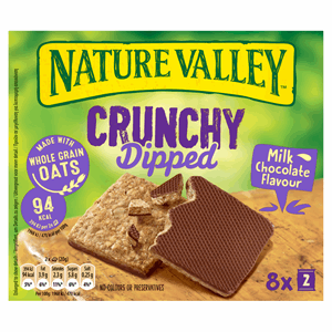 Nature Valley Crunchy Dipped Milk Chocolate Flavour Cereal Bars 8 x 20g (160g) Image