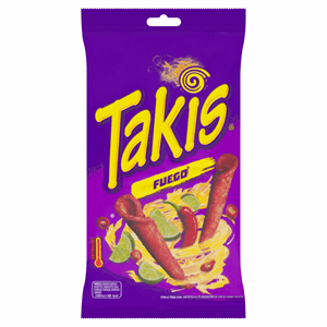 Takis Fuego Chilli and Lime Artificial Flavoured Fried Corn Snacks 100g Image